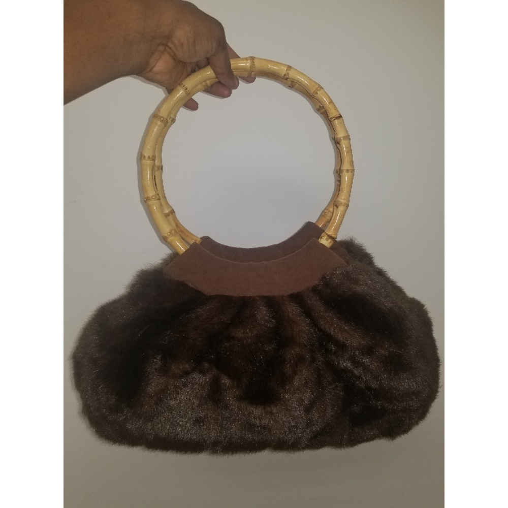 Faux fur handbag